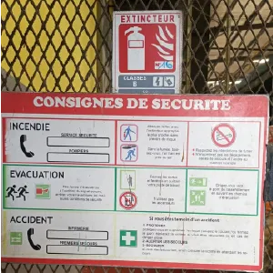 signalétique incendie installée par Falcon Control Systems